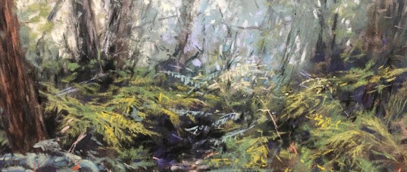 Mystischer Wald in Pastell