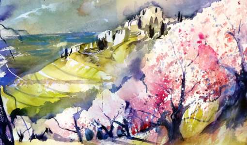 After Work: Frühling in der Toskana in Aquarell