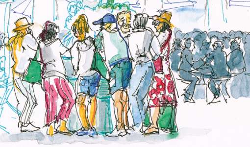 Menschen im Urban Sketching
