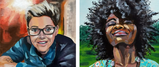 Acrylportraits - klein, aber oho!